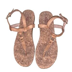 Ugg UGGS Leather cork sandals women’s size 10